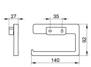 Держатель туалетной бумаги Keuco Collection Moll 12762210000  нержавеющая сталь